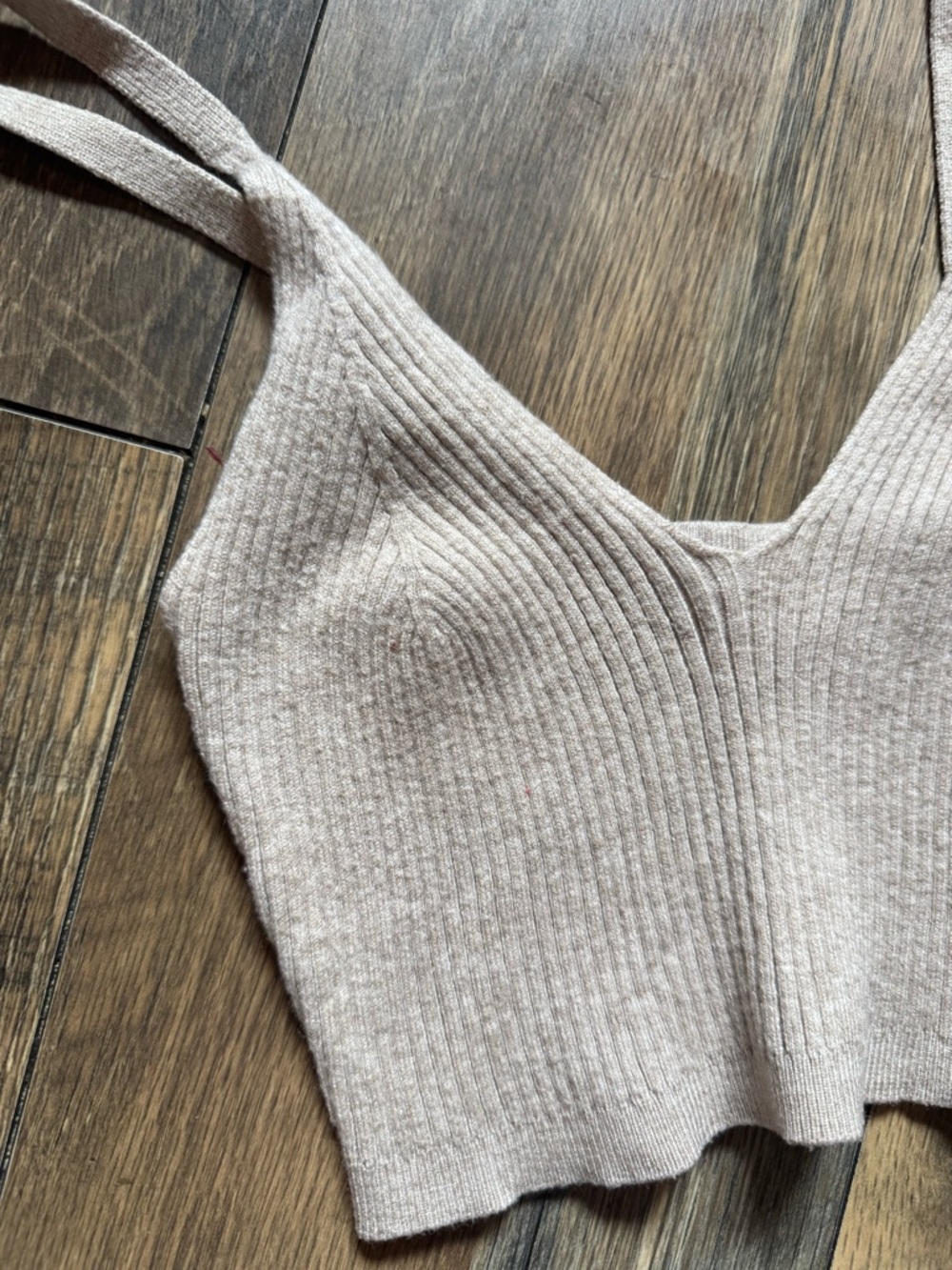 Garage Beige Ribbed Knit Tank - Picture 2 of 8